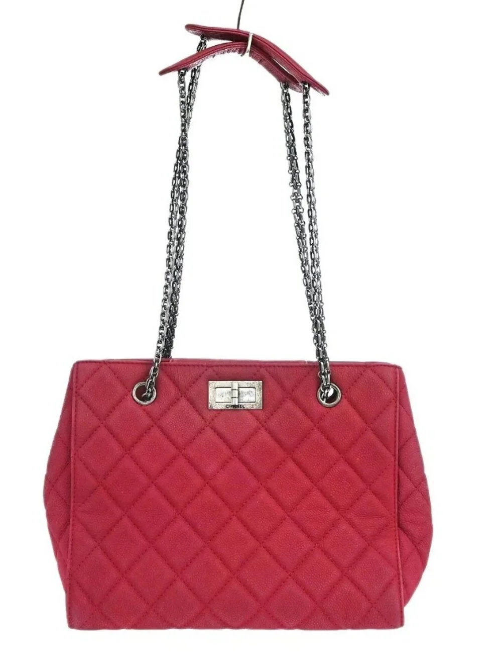 Chanel Red Calfskin Mademoiselle Lock Shoulder Bag NQ11567
